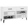 Stella Homewares Shoe Cabinet High Gloss White 102x35x55 cm Engineered Wood