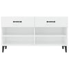 Stella Homewares Shoe Cabinet High Gloss White 102x35x55 cm Engineered Wood