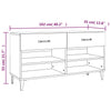 Stella Homewares Shoe Cabinet High Gloss White 102x35x55 cm Engineered Wood