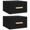 Stella Homewares Wall-mounted Bedside Cabinets 2 pcs Black 35x35x20 cm
