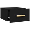 Stella Homewares Wall-mounted Bedside Cabinets 2 pcs Black 35x35x20 cm