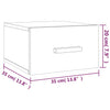 Stella Homewares Wall-mounted Bedside Cabinets 2 pcs Black 35x35x20 cm