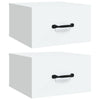 Stella Homewares Wall-mounted Bedside Cabinets 2 pcs White 35x35x20 cm