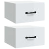 Stella Homewares Wall-mounted Bedside Cabinets 2 pcs High Gloss White 35x35x20 cm
