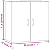 Stella Homewares Wall Cabinet Black 60x31x60 cm Engineered Wood