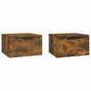 Stella Homewares Wall-mounted Bedside Cabinets 2 pcs Smoked Oak 34x30x20 cm