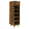 Stella Homewares Shoe Cabinet Smoked Oak 30x35x105 cm Engineered Wood