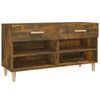 Stella Homewares Shoe Cabinet Smoked Oak 102x35x55 cm Engineered Wood