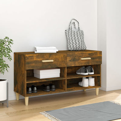 Stella Homewares Shoe Cabinet Smoked Oak 102x35x55 cm Engineered Wood