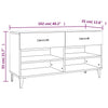 Stella Homewares Shoe Cabinet Smoked Oak 102x35x55 cm Engineered Wood