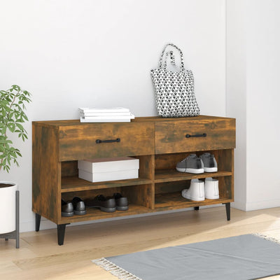 Stella Homewares Shoe Cabinet Smoked Oak 102x35x55 cm Engineered Wood