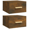Stella Homewares Wall-mounted Bedside Cabinets 2 pcs Smoked Oak 35x35x20 cm