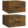 Stella Homewares Wall-mounted Bedside Cabinets 2 pcs Smoked Oak 35x35x20 cm
