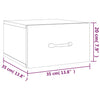 Stella Homewares Wall-mounted Bedside Cabinets 2 pcs Brown Oak 35x35x20 cm