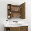 Stella Homewares Mirror Cabinet with LED Smoked Oak 70x16.5x60 cm