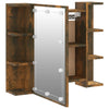 Stella Homewares Mirror Cabinet with LED Smoked Oak 70x16.5x60 cm