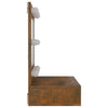 Stella Homewares Mirror Cabinet with LED Smoked Oak 60x31.5x62 cm