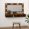 Stella Homewares Mirror Cabinet with LED Smoked Oak 90x31.5x62 cm