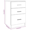 Stella Homewares Bed Cabinet Smoked Oak 40x40x63 cm Engineered Wood