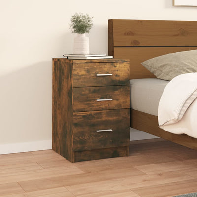 Stella Homewares Bed Cabinet Smoked Oak 40x40x63 cm Engineered Wood