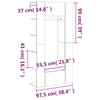 Stella Homewares Hallway Cabinets 2 pcs Smoked Oak Engineered Wood