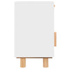 Stella Homewares Bedside Cabinets 2 pcs White Solid Wood Pine and Natural Rattan