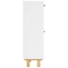 Stella Homewares Shoe Cabinet White 52x25x80 cm Engineered Wood and Natural Rattan