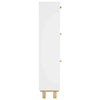 Stella Homewares Shoe Cabinet White 52x25x115 cm Engineered Wood and Natural Rattan