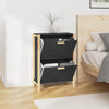 Stella Homewares Shoe Cabinet Black 57.5x33x80 cm Engineered Wood
