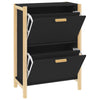 Stella Homewares Shoe Cabinet Black 57.5x33x80 cm Engineered Wood