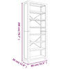 Stella Homewares 7-Tier Bookcase 80x30x200 cm Solid Wood Acacia