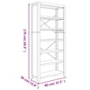 Stella Homewares 6-Tier Bookcase 80x30x170 cm Solid Wood Acacia