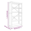 Stella Homewares 5-Tier Bookcase 80x30x140 cm Solid Wood Acacia