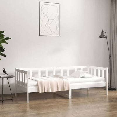 Stella Homewares Day Bed without Mattress White 90x190 cm Solid Wood Pine