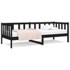 Stella Homewares Day Bed without Mattress Black 90x190 cm Solid Wood Pine