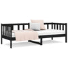 Stella Homewares Day Bed without Mattress Black 90x190 cm Solid Wood Pine