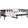 Stella Homewares Day Bed without Mattress Black 90x190 cm Solid Wood Pine