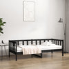 Stella Homewares Day Bed without Mattress Black 90x190 cm Solid Wood Pine