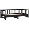 Stella Homewares Pull-out Day Bed without Mattress Black 2x(90x190) cm