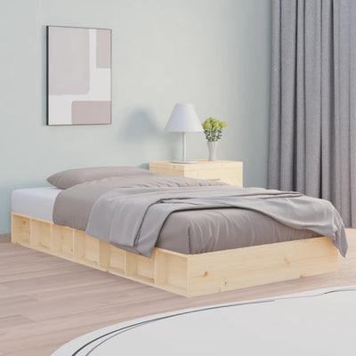 Stella Homewares Bed Frame without Mattress 90x190 cm Solid Wood
