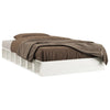 Stella Homewares Bed Frame without Mattress White 135x190 cm Solid Wood