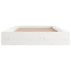 Stella Homewares Bed Frame without Mattress White 135x190 cm Solid Wood