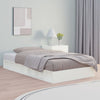 Stella Homewares Bed Frame without Mattress White 135x190 cm Solid Wood