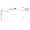Stella Homewares Bench Black 70x30x30 cm Faux Leather