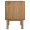 Stella Homewares Bedside Cabinet OTTA Brown&White 45x39x57cm Solid Wood Pine