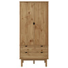 Stella Homewares Wardrobe OTTA 76.5x53x172 cm Solid Wood Pine