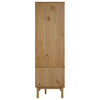 Stella Homewares Wardrobe OTTA Brown and Grey 76.5x53x172 cm Solid Wood Pine