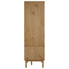 Stella Homewares Wardrobe OTTA Brown and White 76.5x53x172 cm Solid Wood Pine