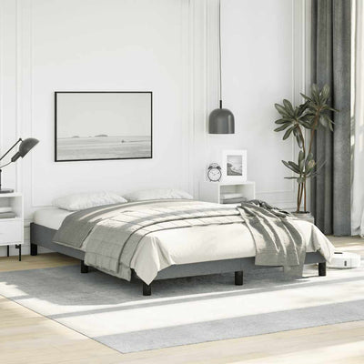 Stella Homewares Bed Frame without Mattress Dark Grey 137x187 cm Double Fabric