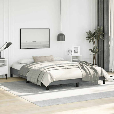 Stella Homewares Bed Frame without Mattress Dark Grey 152x203 cm Queen Fabric
